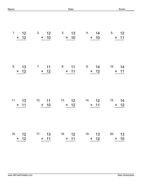 2 Digit by 2 Digit (2x2) Multiplication Worksheets .